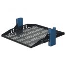 2U 2Post Adjustable Center Mount Shelf 20in Depth (Adjustable Flanges, Vented)