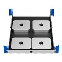 1U Rack Mount Shelf for Apple Mac Mini (3rd and 4th Generation)