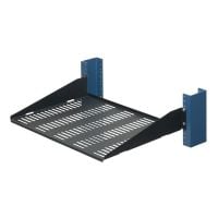 2 Post Rack Shelf - 13" Vented, Flanges Down (2USHL-022HALF-13DV)