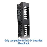 Rack Solutions Medium Density Vertical Cable Duct- Rear View