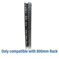 Vertical Finger Duct Cable Management for 800mm Rack
