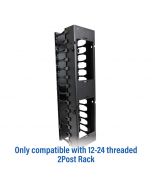 Rack Solutions Medium Density Vertical Cable Duct- Rear View