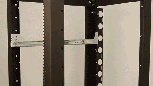 Tool-Less Rack Shelf Installation Example (mobile image)